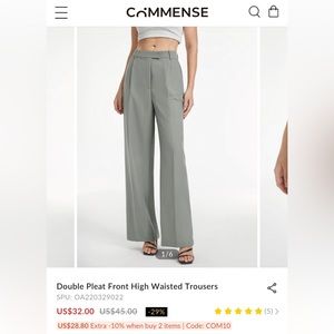 Commense wide leg business pants for women
